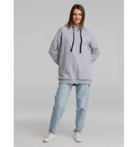 Худи оверсайз «Чистая Соль», серый меланж