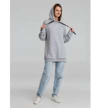 Худи оверсайз «Чистая Соль», серый меланж