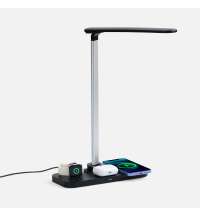 Настольная лампа с беспроводной зарядкой Power Light, черная