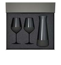 Подарочный набор декантер + 2 бокала для вина Black Edition в черной коробке