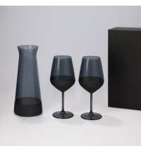 Подарочный набор декантер + 2 бокала для вина Black Edition в черной коробке