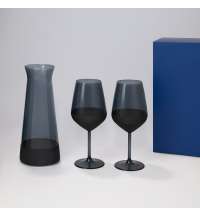 Подарочный набор декантер + 2 бокала для вина Black Edition в синей коробке