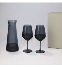 Подарочный набор декантер + 2 бокала для вина Black Edition в серой коробке
