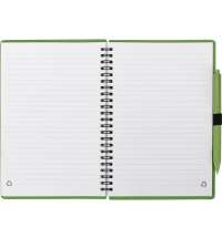 Блокнот А5 «Toledo M» с обложкой из пшеницы и пластика и шариковой ручкой