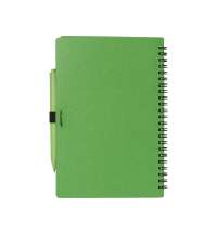 Блокнот А5 «Toledo M» с обложкой из пшеницы и пластика и шариковой ручкой