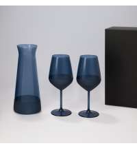 Подарочный набор декантер + 2 бокала для вина Sapphire в черной коробке