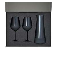 Подарочный набор декантер + 2 бокала для вина Sapphire в черной коробке