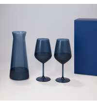 Подарочный набор декантер + 2 бокала для вина Sapphire в синей коробке