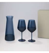 Подарочный набор декантер + 2 бокала для вина Sapphire в серой коробке