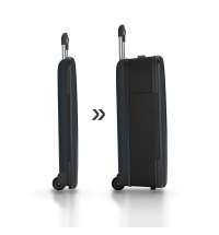 Чемодан складной Rollink Vega II 55x40x20 см, 2 колеса, серо-синий