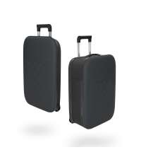 Чемодан складной Rollink Vega II 55x40x20 см, 2 колеса, серо-синий