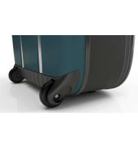 Чемодан складной Rollink Vega II 55x40x20 см, 2 колеса, сине-зеленый