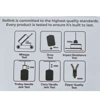 Чемодан складной Rollink Vega II 55x40x20 см, 2 колеса, сине-зеленый