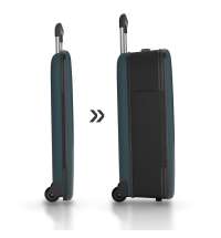 Чемодан складной Rollink Vega II 55x40x20 см, 2 колеса, сине-зеленый