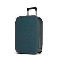 Чемодан складной Rollink Vega II 55x40x20 см, 2 колеса, сине-зеленый