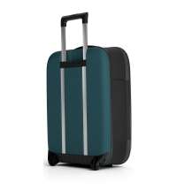 Чемодан складной Rollink Vega II 55x40x20 см, 2 колеса, сине-зеленый