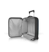 Чемодан складной Rollink Vega II 55x40x20 см, 2 колеса, сине-зеленый