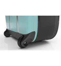 Чемодан складной Rollink Vega II 55x40x20 см, 2 колеса, бирюзовый