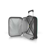Чемодан складной Rollink Vega II 55x40x20 см, 2 колеса, бирюзовый