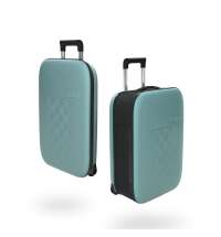 Чемодан складной Rollink Vega II 55x40x20 см, 2 колеса, бирюзовый