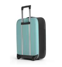 Чемодан складной Rollink Vega II 55x40x20 см, 2 колеса, бирюзовый