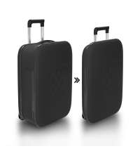 Чемодан складной Rollink Vega II 55x40x20 см, 2 колеса, черный