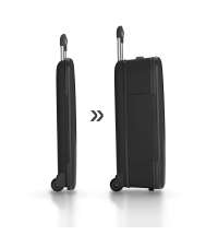 Чемодан складной Rollink Vega II 55x40x20 см, 2 колеса, черный