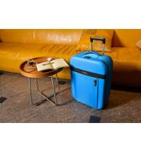 Чемодан складной Rollink Aura 55x40x20 см, 2 колеса, синий