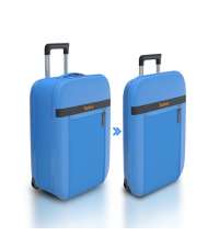Чемодан складной Rollink Aura 55x40x20 см, 2 колеса, синий