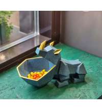 Статуэтка хранитель Носорог, аквамарин