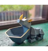 Статуэтка хранитель Носорог, аквамарин