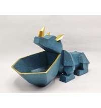 Статуэтка хранитель Носорог, аквамарин