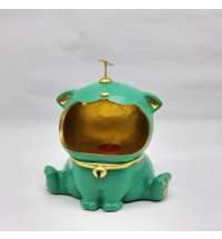 Статуэтка хранитель Кот большой, изумруд