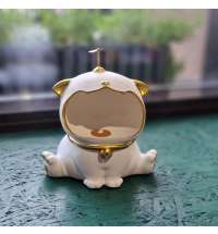 Статуэтка хранитель Кот большой, белый