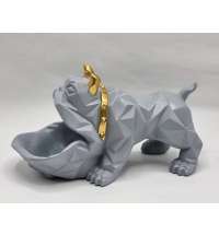 Статуэтка хранитель Бульдог, серый