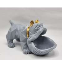 Статуэтка хранитель Бульдог, серый