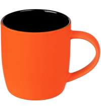Кружка Surprise Touch Black c покрытием софт-тач, оранжевая