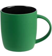 Кружка Surprise Touch Black c покрытием софт-тач, зеленая