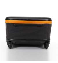 Чемодан складной Rollink Earth 55x40x20 см, 2 колеса, черный/оранжевый