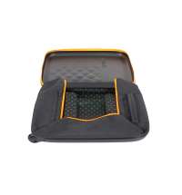 Чемодан складной Rollink Earth 55x40x20 см, 2 колеса, черный/оранжевый