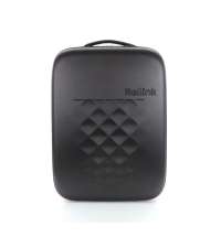 Чемодан складной Rollink Earth 55x40x20 см, 2 колеса, черный/оранжевый