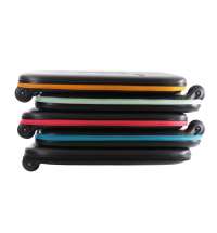 Чемодан складной Rollink Earth 55x40x20 см, 2 колеса, черный/оранжевый