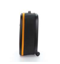 Чемодан складной Rollink Earth 55x40x20 см, 2 колеса, черный/оранжевый