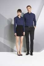 Рубашка женская BECKER WOMEN, бордовая с белым