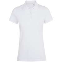 Рубашка поло женская BRANDY WOMEN, белая с темно-синим