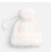 Подвеска на елку «Вьюшка», шапочка, белая