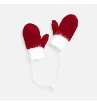 Подвеска на елку «Вьюшка», варежки, красная