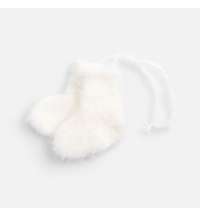 Подвеска на елку «Вьюшка», носочки, белая