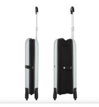 Чемодан складной Rollink FLEX LIGHT 55x40x20 см, 4 колеса, светло-серый