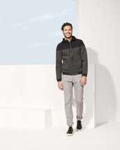 Куртка унисекс VOLTAGE, серый меланж с темно-синим